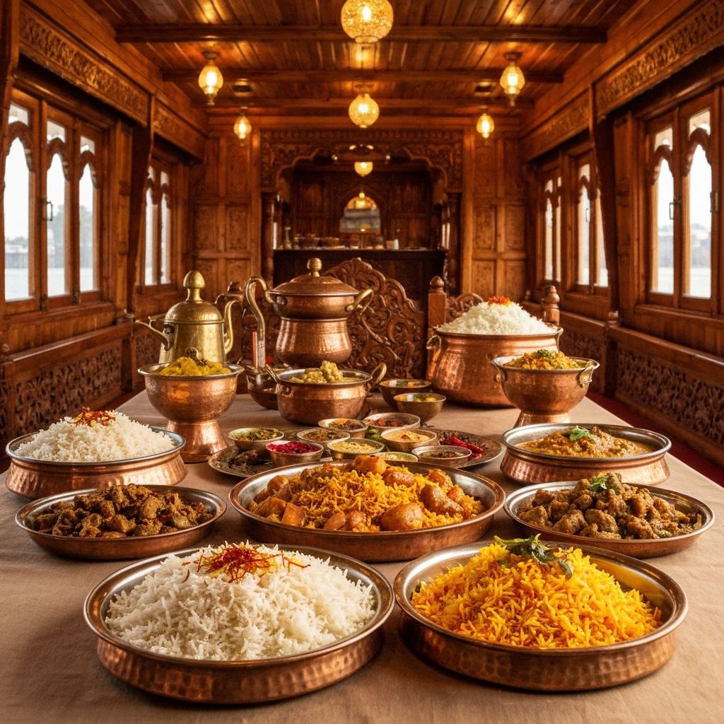Traditional Kashmiri Wazwan cuisine