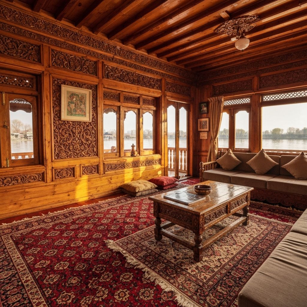 Luxury houseboat interior